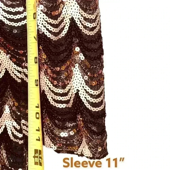 Gold Black & Brinze Sequin Dress- BEAUTIFUL❤️ - Picture 8 of 16